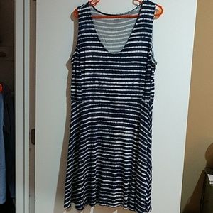 a.n.a. blue stripe dress